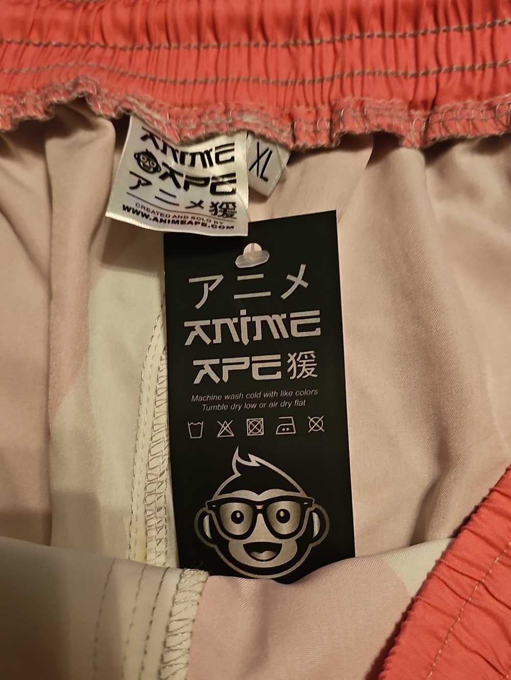 Anime Ape Pink Power Ranger Gym Shorts, XL - Picture 2 of 2